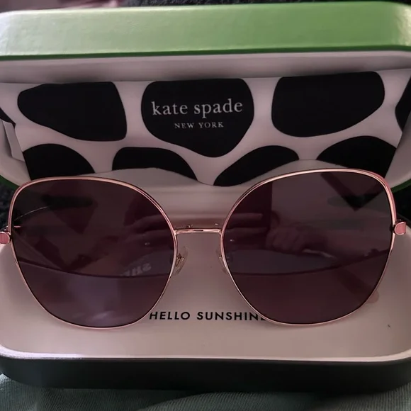 Kate Spade Rose Gold Sunglasses - Picture 5 of 6